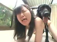 Asian legal age teenager receives screwed by a dark pooch